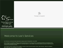 Tablet Screenshot of leesservices.com
